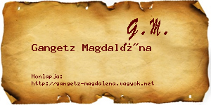 Gangetz Magdaléna névjegykártya